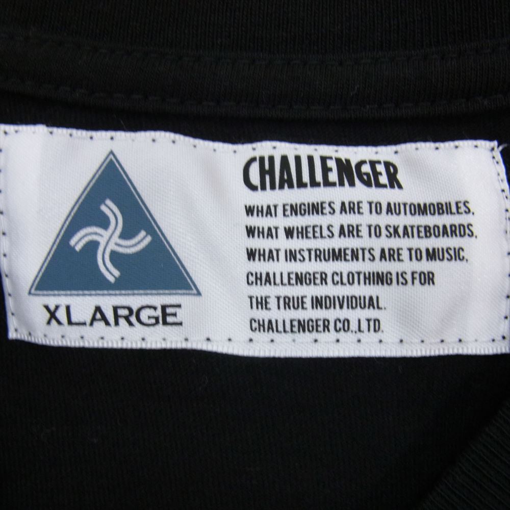 CHALLENGER チャレンジャー CROSS BONE TEE クロス ボーン プリント Tシャツ ブラック系 XL【美品】【中古】