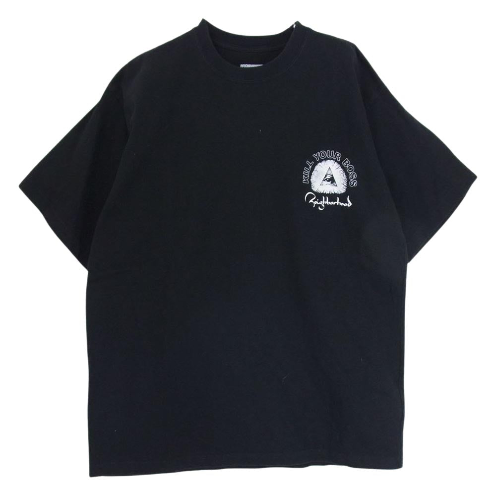 NEIGHBORHOOD ネイバーフッド KILL YOUR BOSS ピラミッド プリント Tシャツ ブラック系 L【中古】