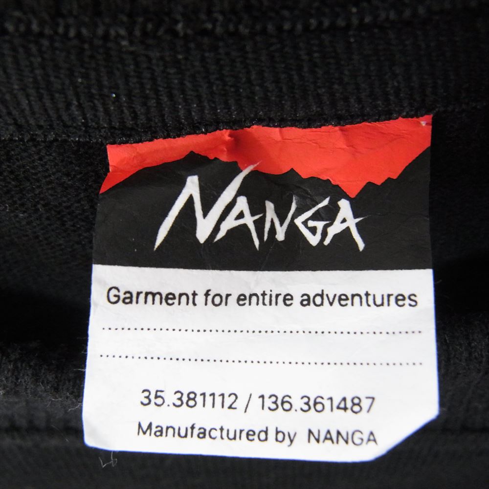 WIND AND SEA ウィンダンシー 22SS WDWFBKG4 × NANGA ナンガ ロゴ ラバーパッチ 半袖 Tシャツ ブラック系 L【中古】
