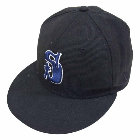 STUSSY ステューシー Vintage S New Era Cap ヴィンテージ Sロゴ ニューエラ ベースボール キャップ ブラック系 7 3/8【中古】