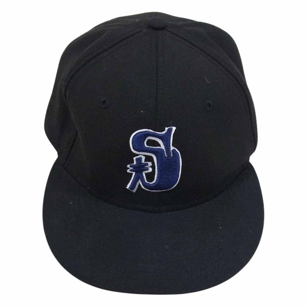 STUSSY ステューシー Vintage S New Era Cap ヴィンテージ Sロゴ ニューエラ ベースボール キャップ ブラック系 7 3/8【中古】