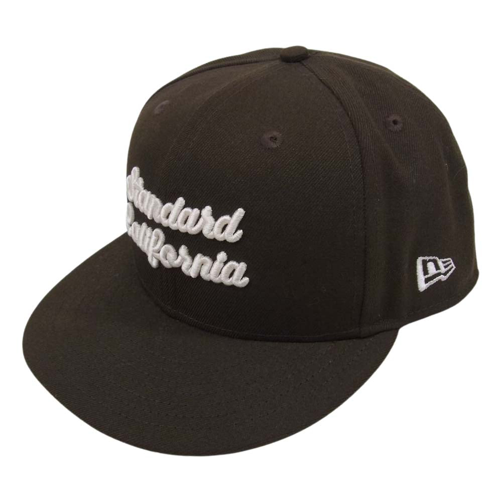 STANDARD CALIFORNIA スタンダードカリフォルニア 22AW × NEW ERA ニューエラ 59 FIFTY ロゴ刺繍 キャップ 帽子 ブラウン系 7 3/8【中古】