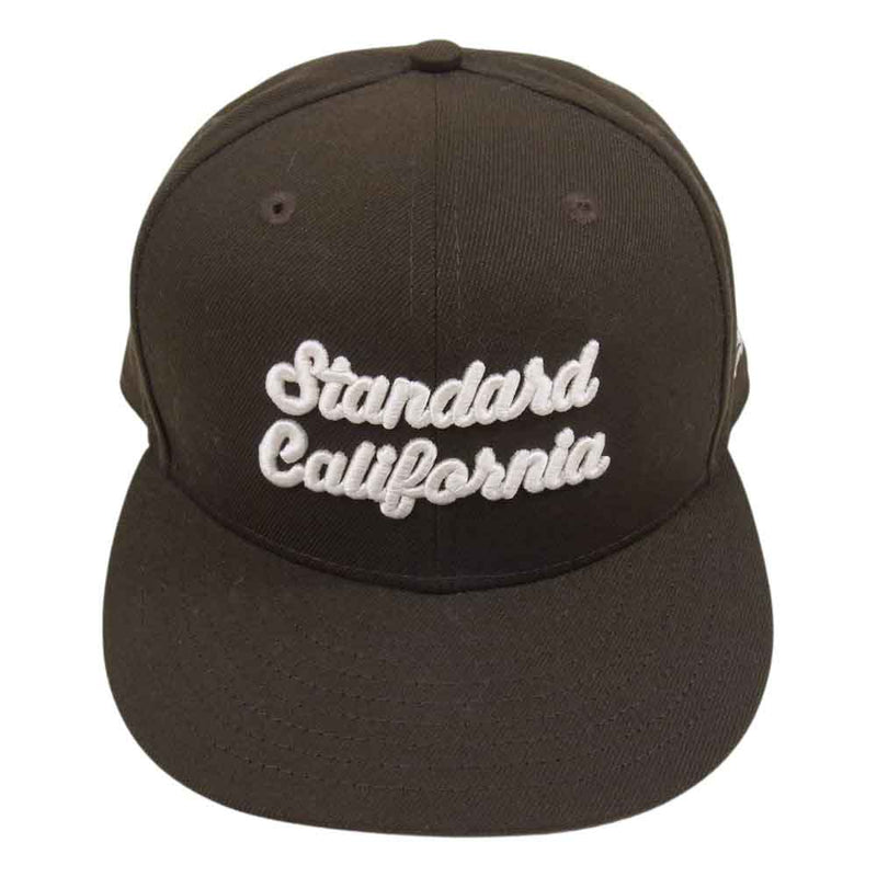 STANDARD CALIFORNIA スタンダードカリフォルニア 22AW × NEW ERA ニューエラ 59 FIFTY ロゴ刺繍 キャップ 帽子 ブラウン系 7 3/8【中古】
