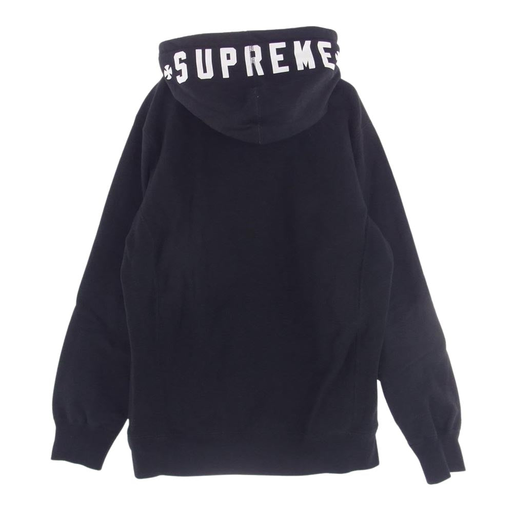 Supreme シュプリーム 15AW × Independent インデペンデント Hooded Sweatshirt FUCK THE REST ロゴ プリント フーデッド スウェット シャツ プルオーバー パーカー ブラック系 L【中古】