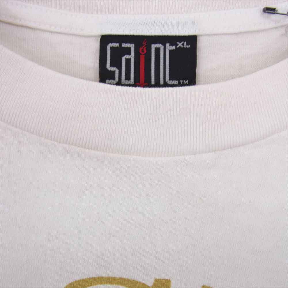 SAINT MICHAEL セントマイケル SM-A22-0000-003 SS TEE OH SHIT キリスト グラフィック プリント Tシャツ オフホワイト系 XL【新古品】【未使用】【中古】