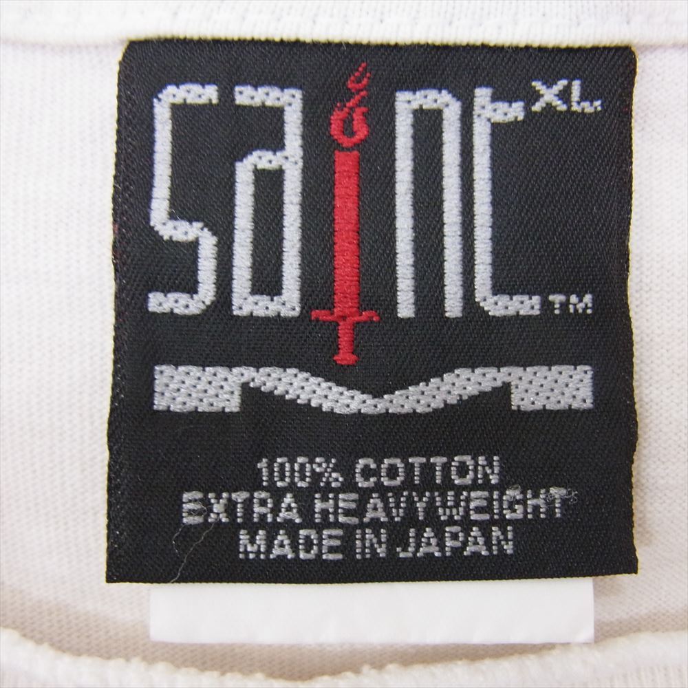 SAINT MICHAEL セントマイケル SM-A22-0000-003 SS TEE OH SHIT キリスト グラフィック プリント Tシャツ オフホワイト系 XL【新古品】【未使用】【中古】