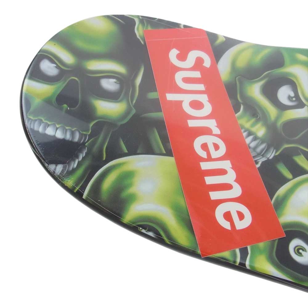 Supreme シュプリーム 18SS Skull Pile Skateboard Deck スカル パイル 総柄 スケートボード デッキ ライトグリーン系【美品】【中古】