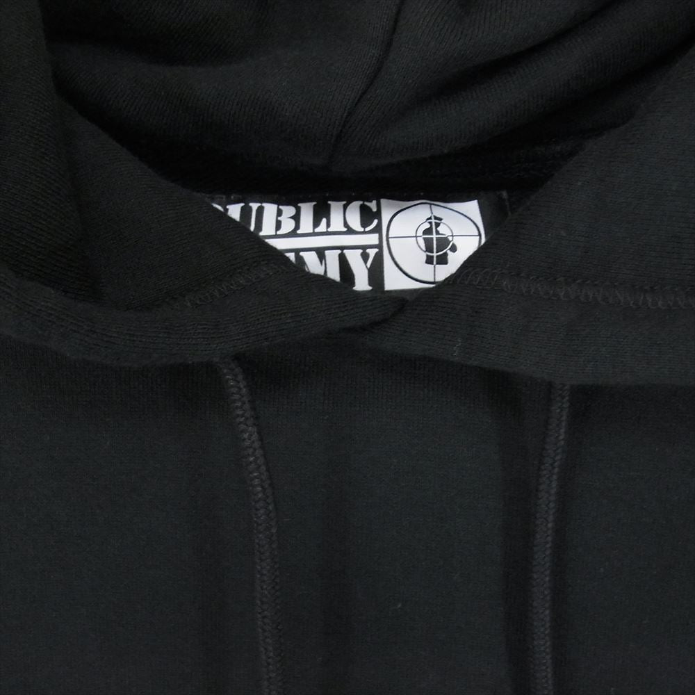 NEIGHBORHOOD ネイバーフッド 23AW 232UWNH-CSM01 × PUBLIC ENEMY パブリックエネミー SWEATPARKA LS ロゴ プリント スウェット プルオーバー パーカー ブラック系 XL【新古品】【未使用】【中古】