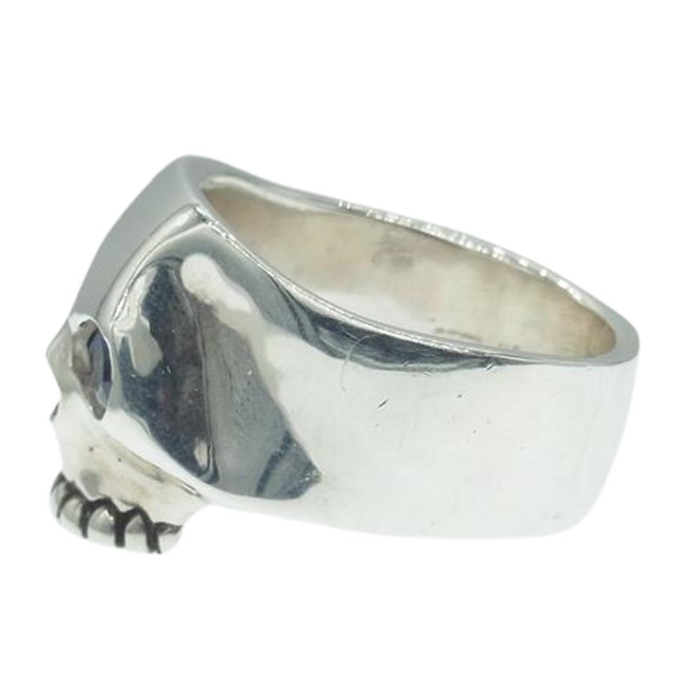 FLASHPOINT フラッシュポイント FLAT SKULL RING SYNTHETIC SAPPHIRE フラット スカル リング シンセティック サファイア シルバー系 25.5号【中古】