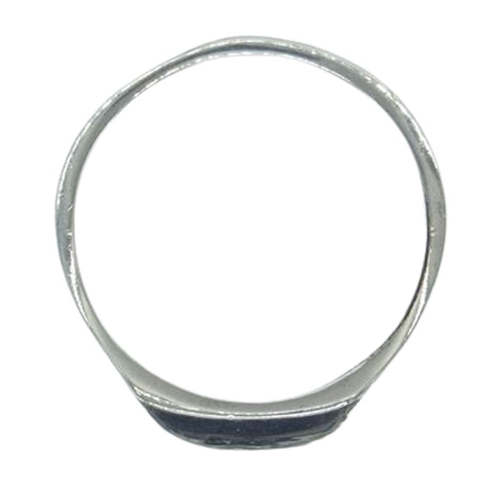 FLASHPOINT フラッシュポイント FLAT SKULL RING SYNTHETIC SAPPHIRE フラット スカル リング シンセティック サファイア シルバー系 25.5号【中古】