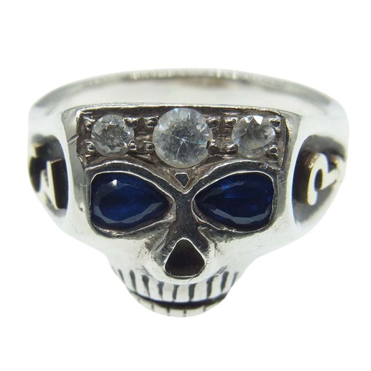 FLASHPOINT フラッシュポイント JIMSKULL RING JOHNNY DEPP MODEL サファイア ジム スカル リング 925×14K #20 シルバー系 20号【中古】