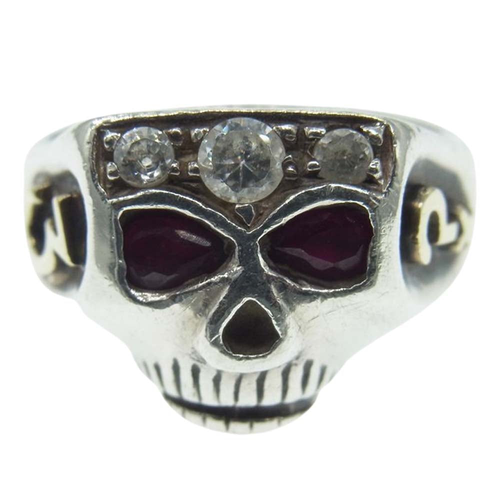 FLASHPOINT フラッシュポイント JIM SKULL RING JOHNNY DEPP MODEL RUBY ジム スカル リング  ジョニーデップ モデル ルビー 925×14K #17.5 シルバー系 17.5号【中古】