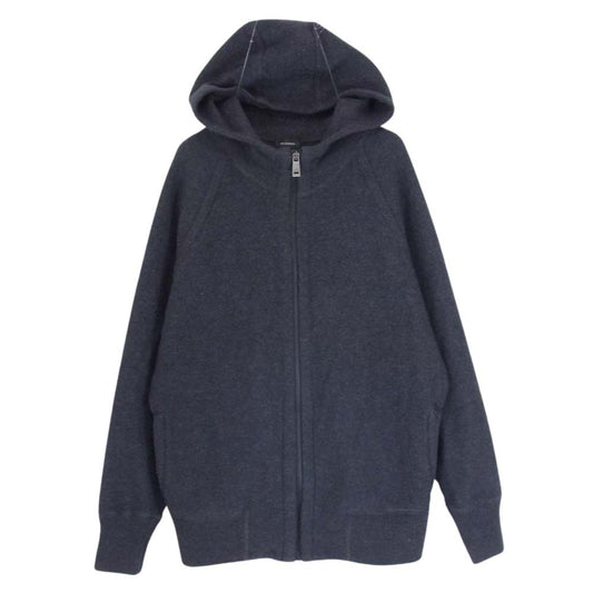 JIL SANDER ジルサンダー JSMG751071 国内正規品 ウールニット フルジップ 長袖 パーカー グレー系 44【中古】