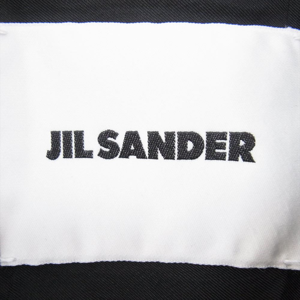 JIL SANDER ジルサンダー JSMT601132MT20270012 国内正規品 ウールギャバジン ビッグポケット バンドカラー 長袖シャツ ブラック系 38【中古】