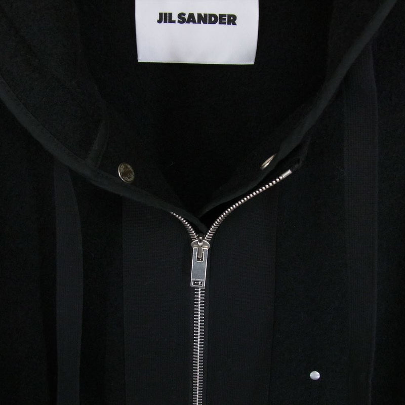 JIL SANDER ジルサンダー 21AW JSMT707048MT21780812 国内正規品 圧縮ウール ジップアップ フーディー ブルゾン ブラック系 S【中古】