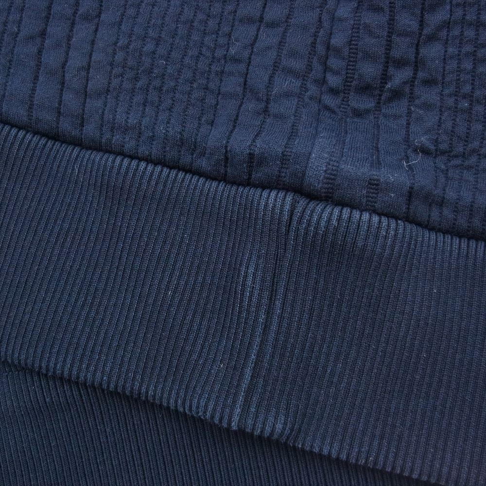 LOUIS VUITTON ルイ・ヴィトン HLY04W LVステッチ LVロゴ刺繍 ストライプボンディング プルオーバー スウェット トレーナー ネイビー系 XXL【中古】