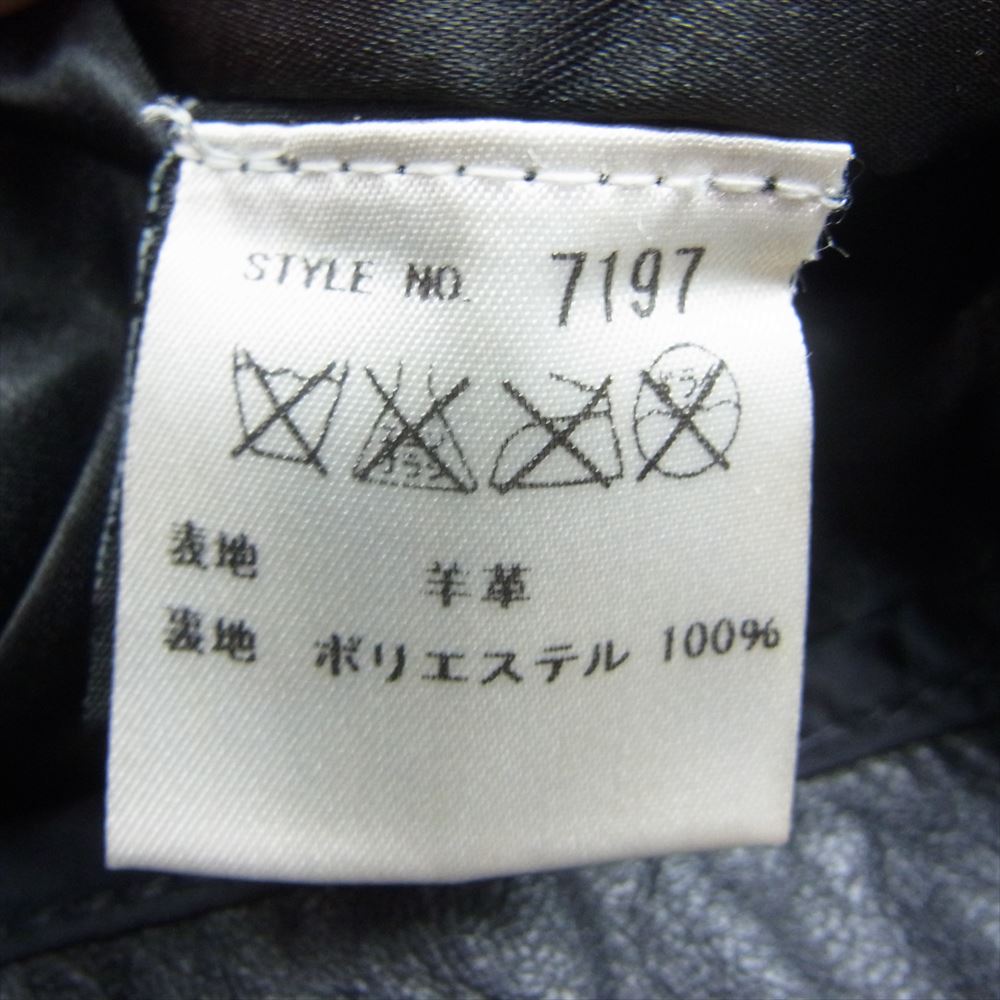 schott ショット 18AW 7197 ONE STAR ラムスキン ワンスター レザー ダブル ライダース ジャケット ブラック系 S【中古】