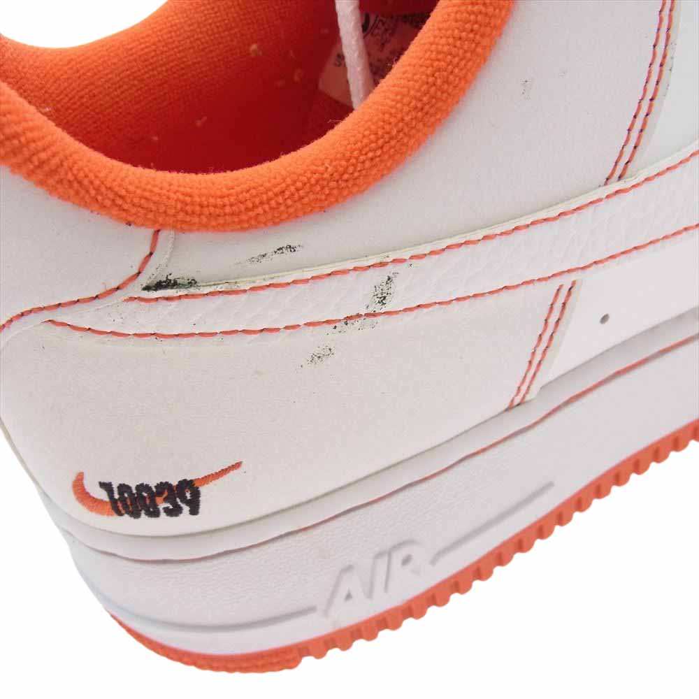 NIKE ナイキ CT2585-100 Air Force 1 Low '07 LV8 EMB Rucker Park エアフォース1 ロー 07 LV8 EMB ラッカーパーク スニーカー ホワイト系 オレンジ系 27cm【中古】