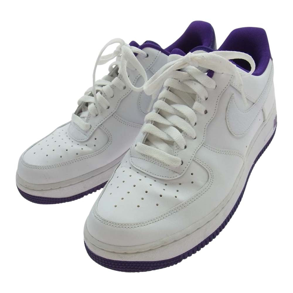 NIKE ナイキ CJ1380-100 Air Force 1 Low '07 Voltage Purple エアフォース1 ロー '07 ボルテージ パープル スニーカー ホワイト系 パープル系 27cm【中古】