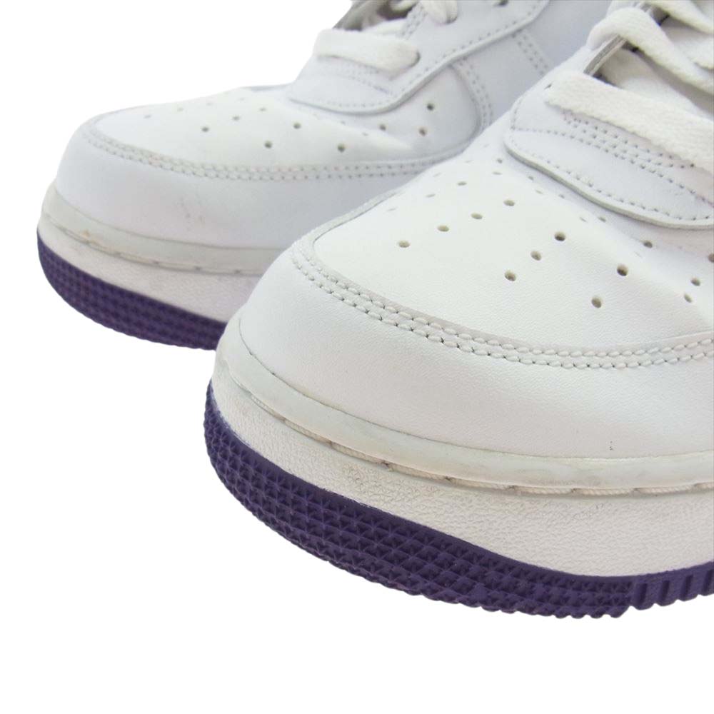 NIKE ナイキ CJ1380-100 Air Force 1 Low '07 Voltage Purple エアフォース1 ロー '07 ボルテージ パープル スニーカー ホワイト系 パープル系 27cm【中古】