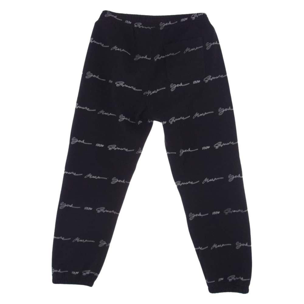 Supreme シュプリーム 22SS Script Stripe Sweatpants スクリプト ストライプ スウェット パンツ ブラック系 M【中古】