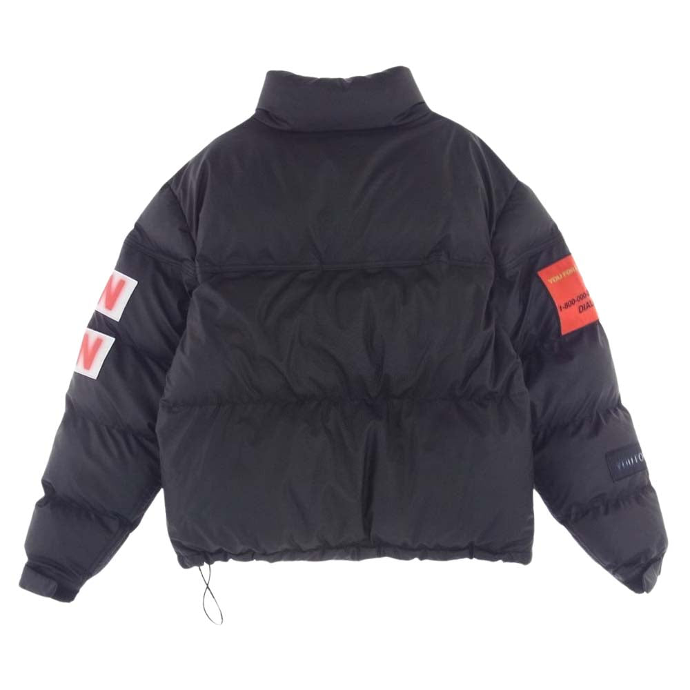 Alexander Wang アレキサンダーワン ADIDAS アディダス 19年製 ジップアップ ロゴ ワッペン 中綿 ジャケット  ブラック系 JP:M【中古】