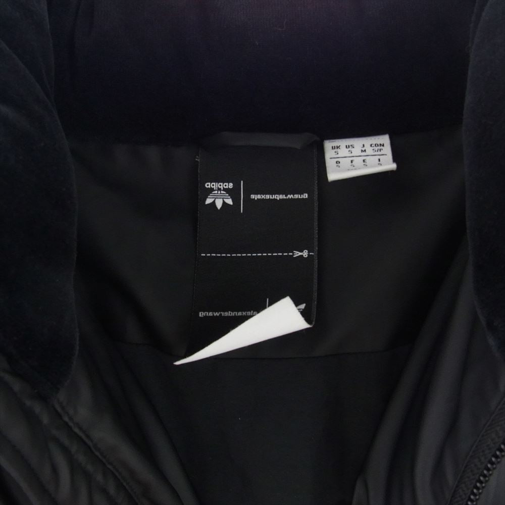 Alexander Wang アレキサンダーワン ADIDAS アディダス 19年製 ジップアップ ロゴ ワッペン 中綿 ジャケット  ブラック系 JP:M【中古】