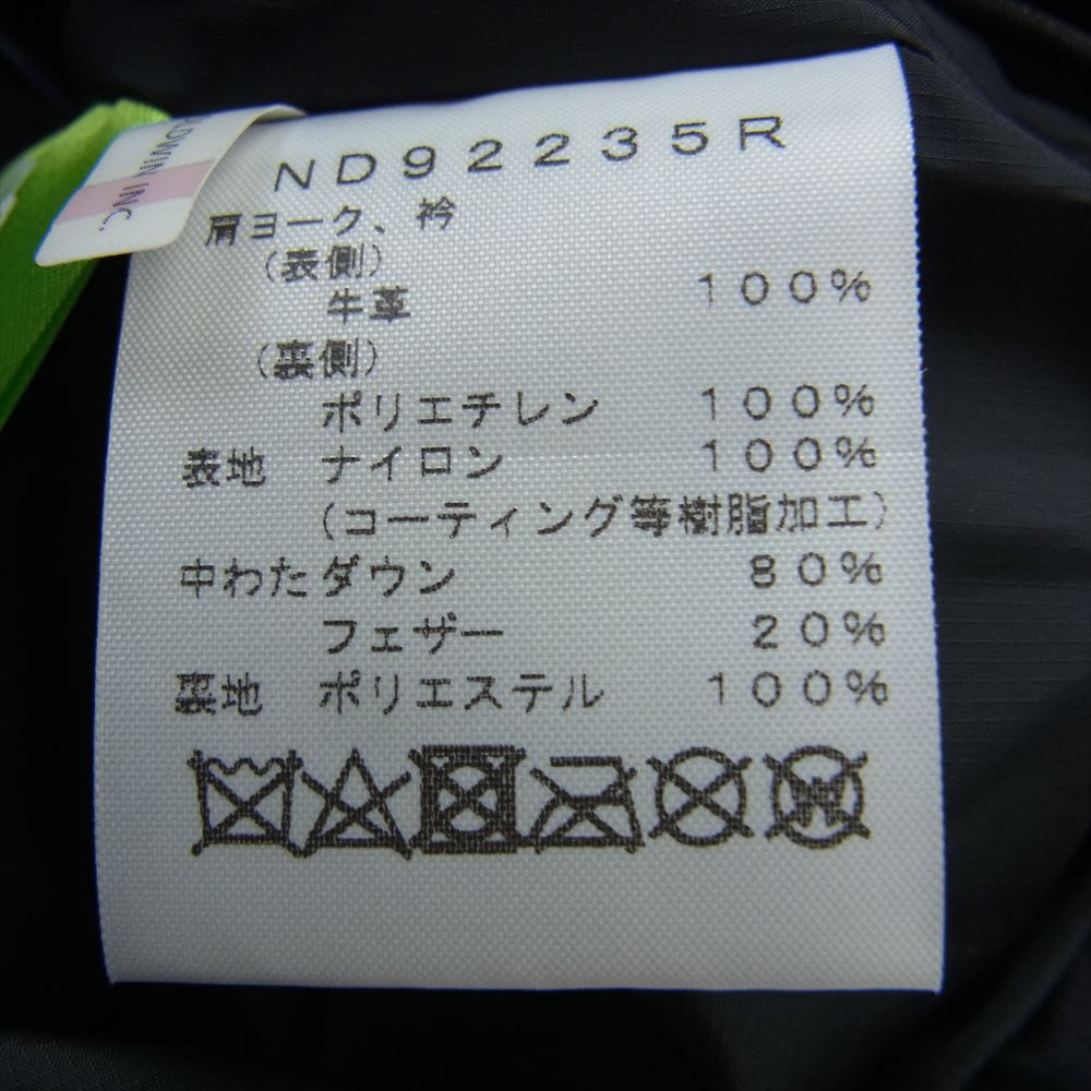 THE NORTH FACE ノースフェイス ND92235R ALTER 原宿オルター限定 GORE-TEX GTX ゴアテックス レザー ヌプシ ダウン ジャケット ブラック系 L【新古品】【未使用】【中古】