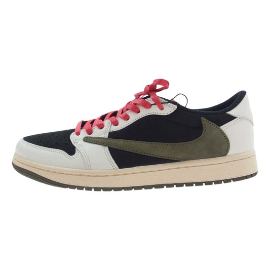 NIKE ナイキ DZ4137-106 × Travis Scott WMNS Air Jordan 1 Low OG Medium Olive トラヴィススコット ウィメンズ エアジョーダン1 ロー OG ミディアム オリーブ スニーカー ブラック系 オフホワイト系 オリーブグリーン系 27cm【新古品】【未使用】【中古】