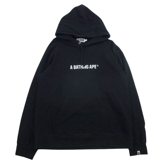 A BATHING APE アベイシングエイプ 001PPH801006M Default A Bathing Ape Busy Works Pullover Hoody BAPE ベイプ ロゴ カモ バックプリント プルオーバー パーカー ブラック系 XL【中古】