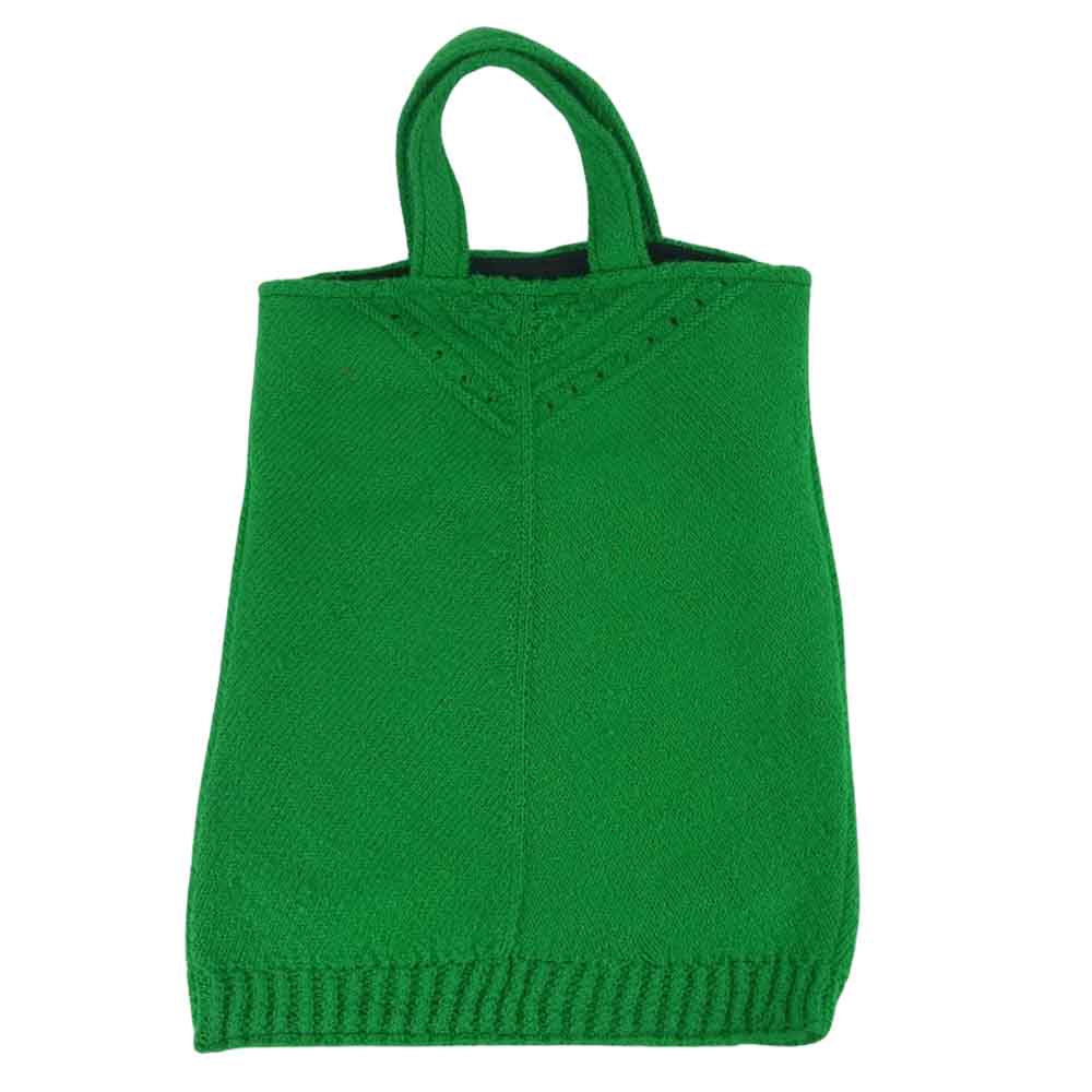 COMME des GARCONS コムデギャルソン OB-K 018 CDG ラインストーン ニット リメイク ハンド バッグ グリーン系【中古】