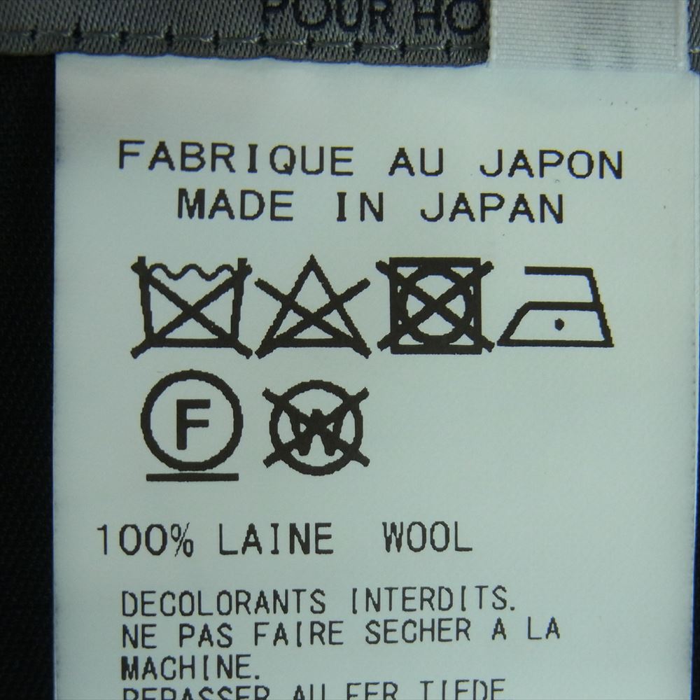 Yohji Yamamoto POUR HOMME ヨウジヤマモトプールオム 23SS look42 HZ-S07-100 定番シワギャバ ウールギャバジン プリーツベンツラップクロス ラップスカート ブラック系 3【美品】【中古】