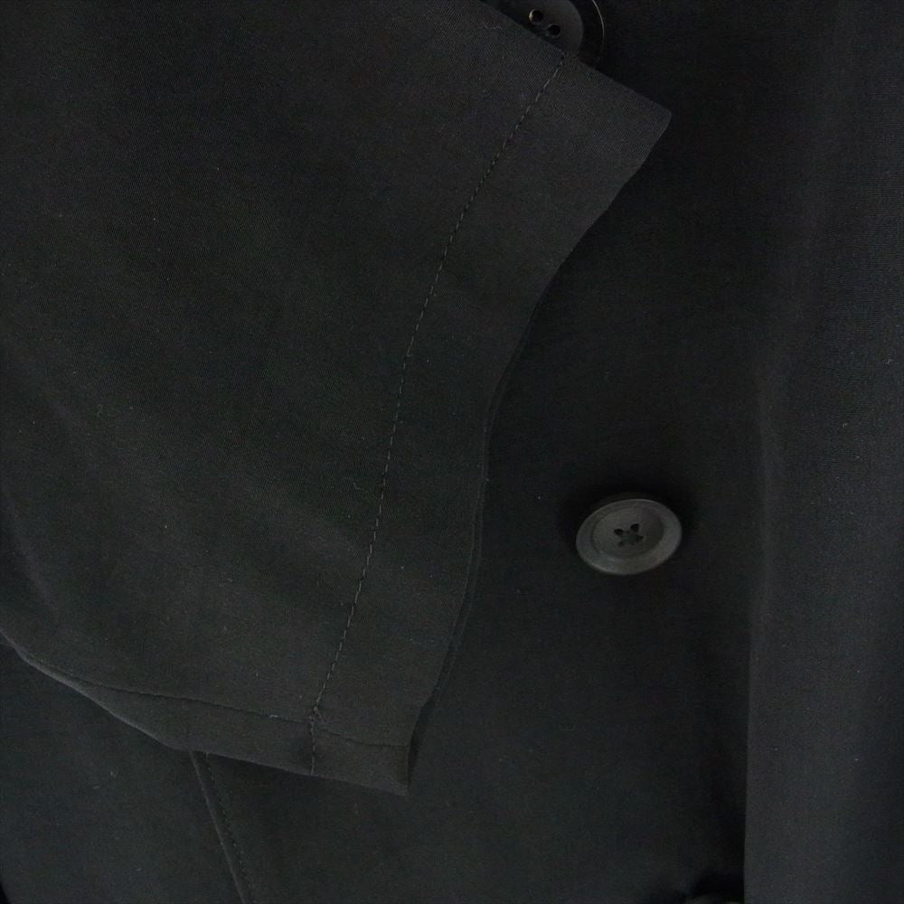 Yohji Yamamoto POUR HOMME ヨウジヤマモトプールオム 21SS HD-D09-500 ダブルパーツ ボタン留め ラグランドレス ダブルブレスト コート ブラック系 2【中古】
