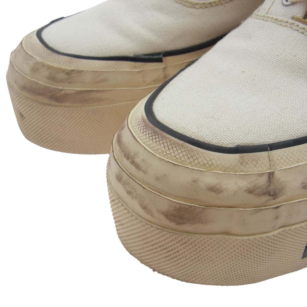 VISVIM ビズビム 0122101001004 LOGAN DECK II G. PATTEN M ユーズド加工 ローガン デッキ スニーカー オフホワイト系 US9【中古】