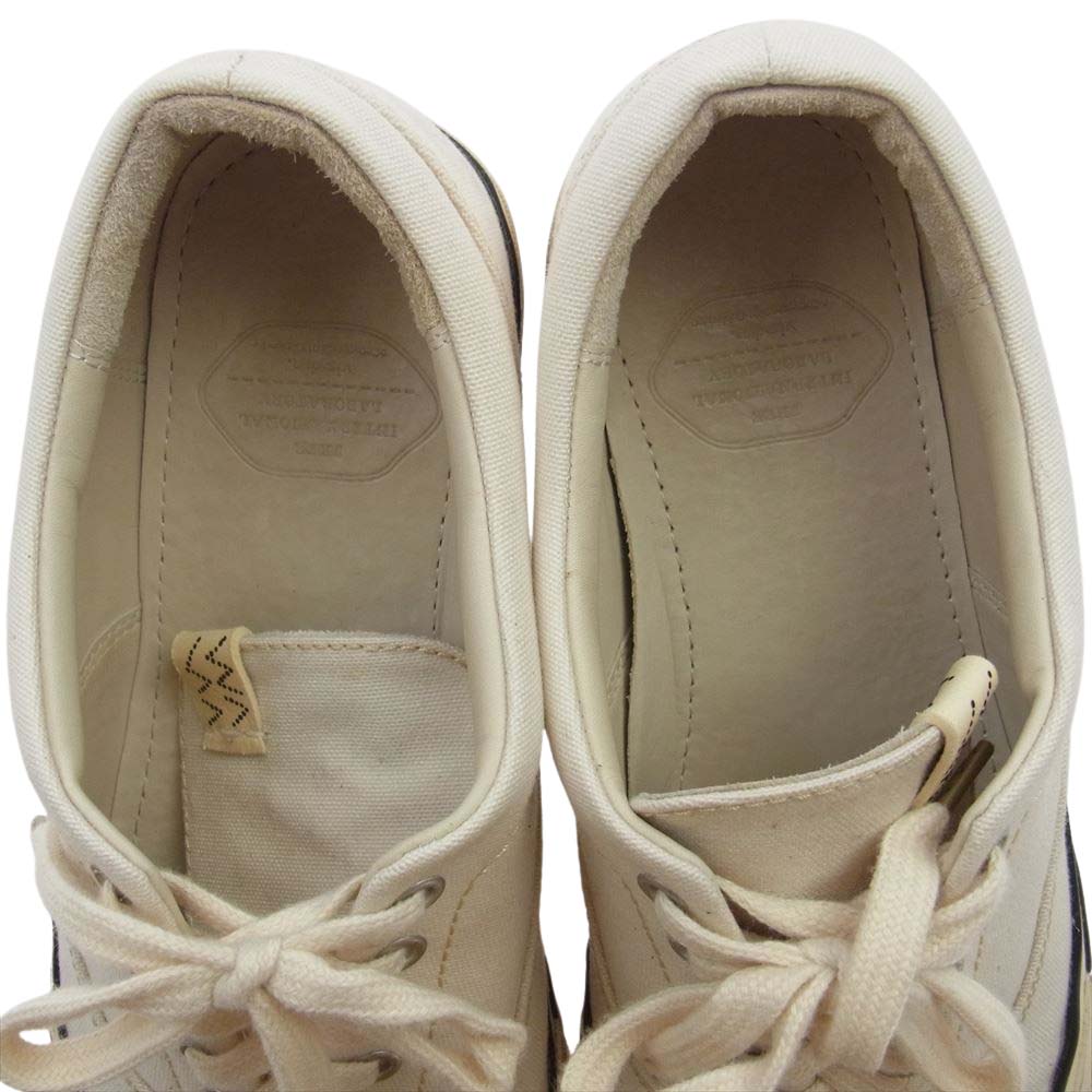 VISVIM ビズビム 0122101001004 LOGAN DECK II G. PATTEN M ユーズド加工 ローガン デッキ スニーカー オフホワイト系 US9【中古】