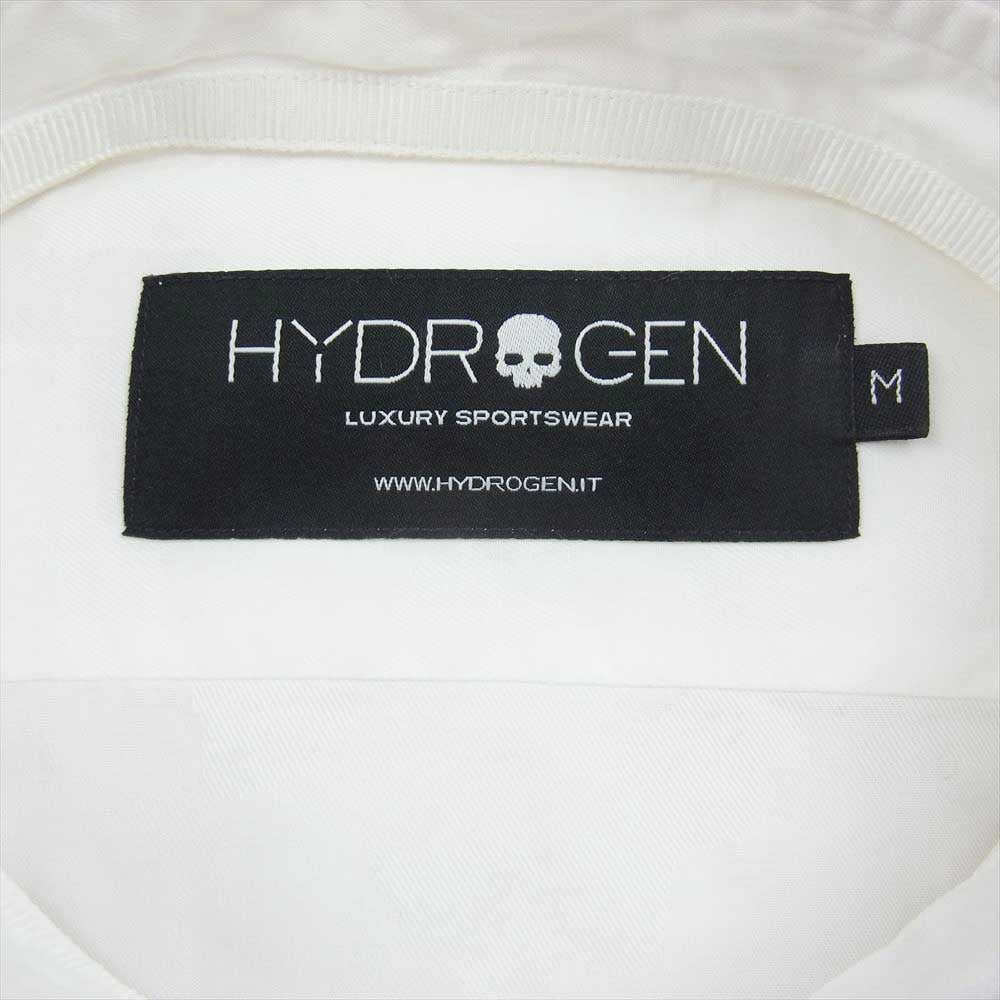 HYDROGEN ハイドロゲン WHITE CAMOUFLAGE SHIRT スカル刺繍 カモフラ 長袖 シャツ ホワイト系 M【中古】