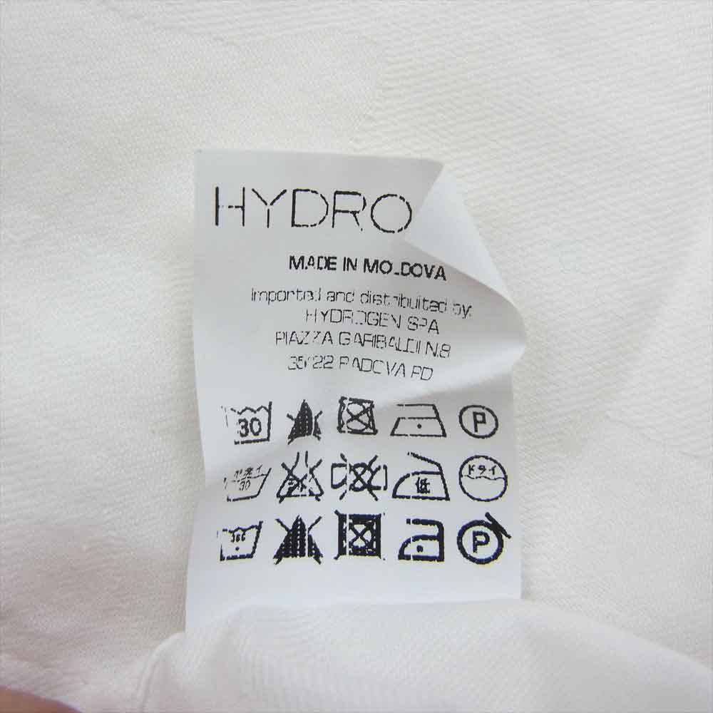 HYDROGEN ハイドロゲン WHITE CAMOUFLAGE JACQUARD SHIRT スカル刺繍 カモフラ 長袖 シャツ ホワイト ホワイト系 L【中古】