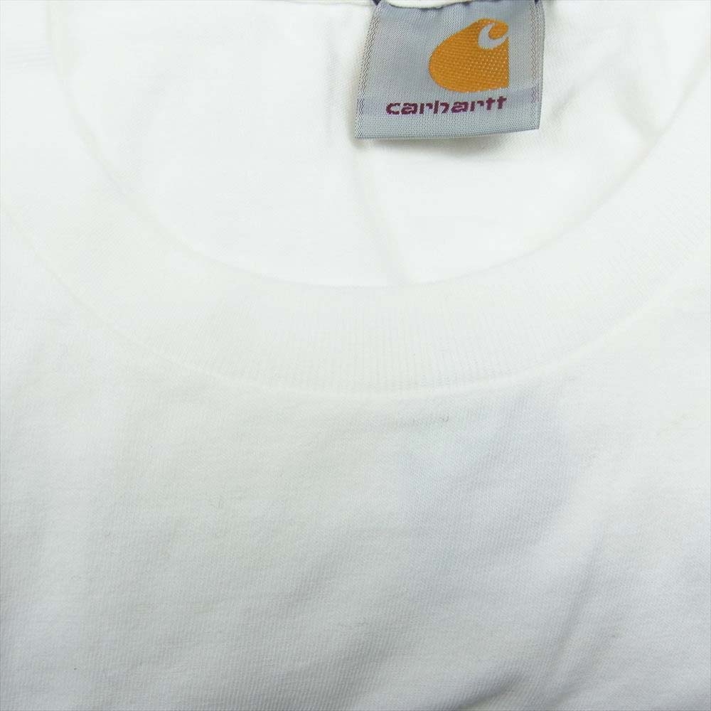 NEIGHBORHOOD ネイバーフッド 142WPCTN-STM01S × Carhartt カーハート WIP NHCH S/S LOGO T-SHIRT ロゴ プリント Tシャツ ホワイト系 L【極上美品】【中古】