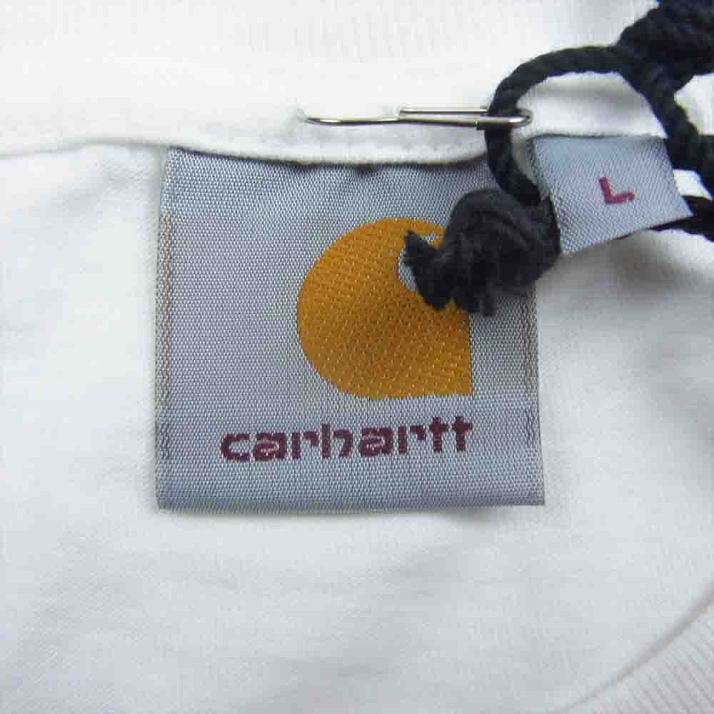NEIGHBORHOOD ネイバーフッド 142WPCTN-STM01S × Carhartt カーハート WIP NHCH S/S LOGO T-SHIRT ロゴ プリント Tシャツ ホワイト系 L【極上美品】【中古】