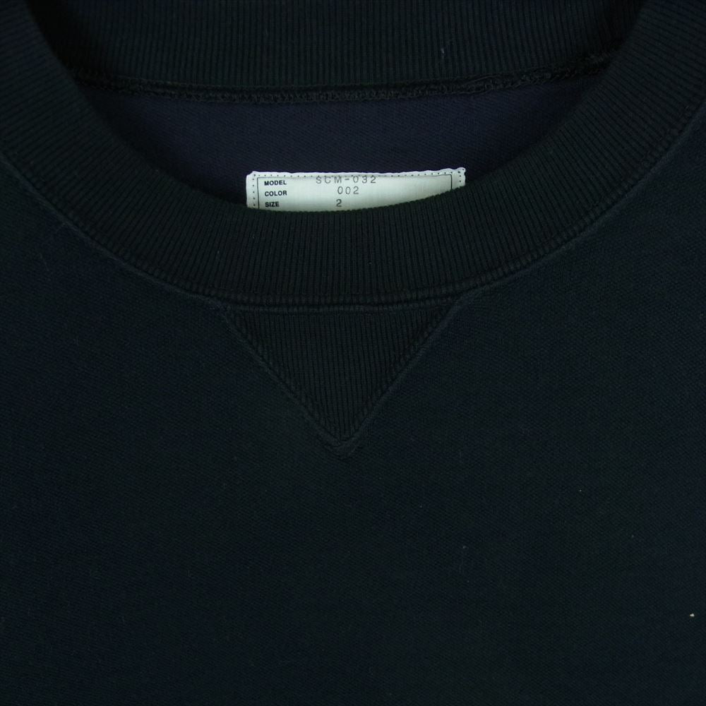 Sacai サカイ 19AW SCM-032 Sponge Sweat MA-1 Pullover 再構築 ドッキング スウェット トレーナー ブラック系 2【中古】
