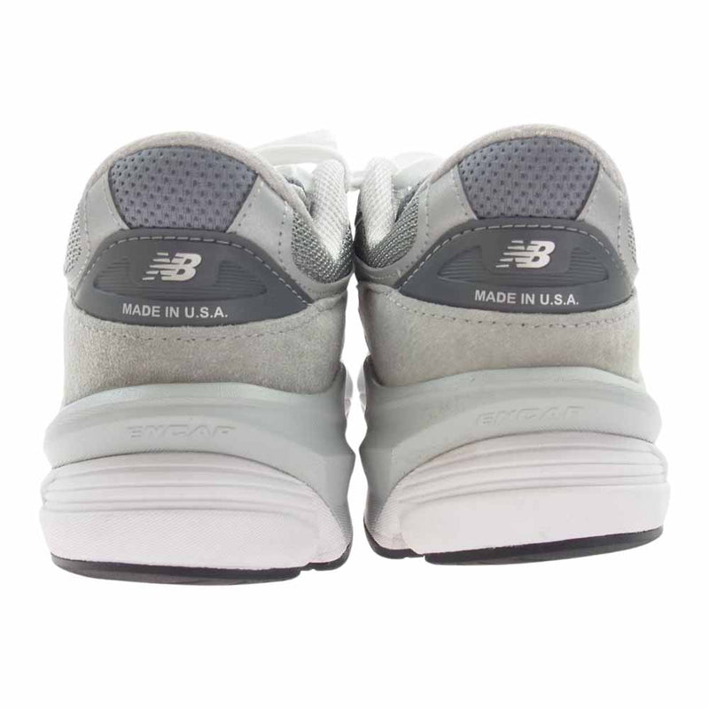 NEW BALANCE ニューバランス M990GL6 USA製 990V6 Gray スエード メッシュ スニーカー グレー系 26.5cm【中古】