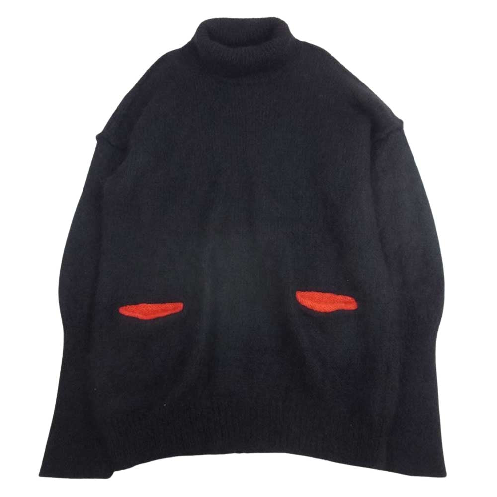 MAISON MARGIELA メゾンマルジェラ 4ライン 18AW S51HA0858 四つタグ オーバーサイズ タートルネック モヘア ニット ブラック系 S【中古】