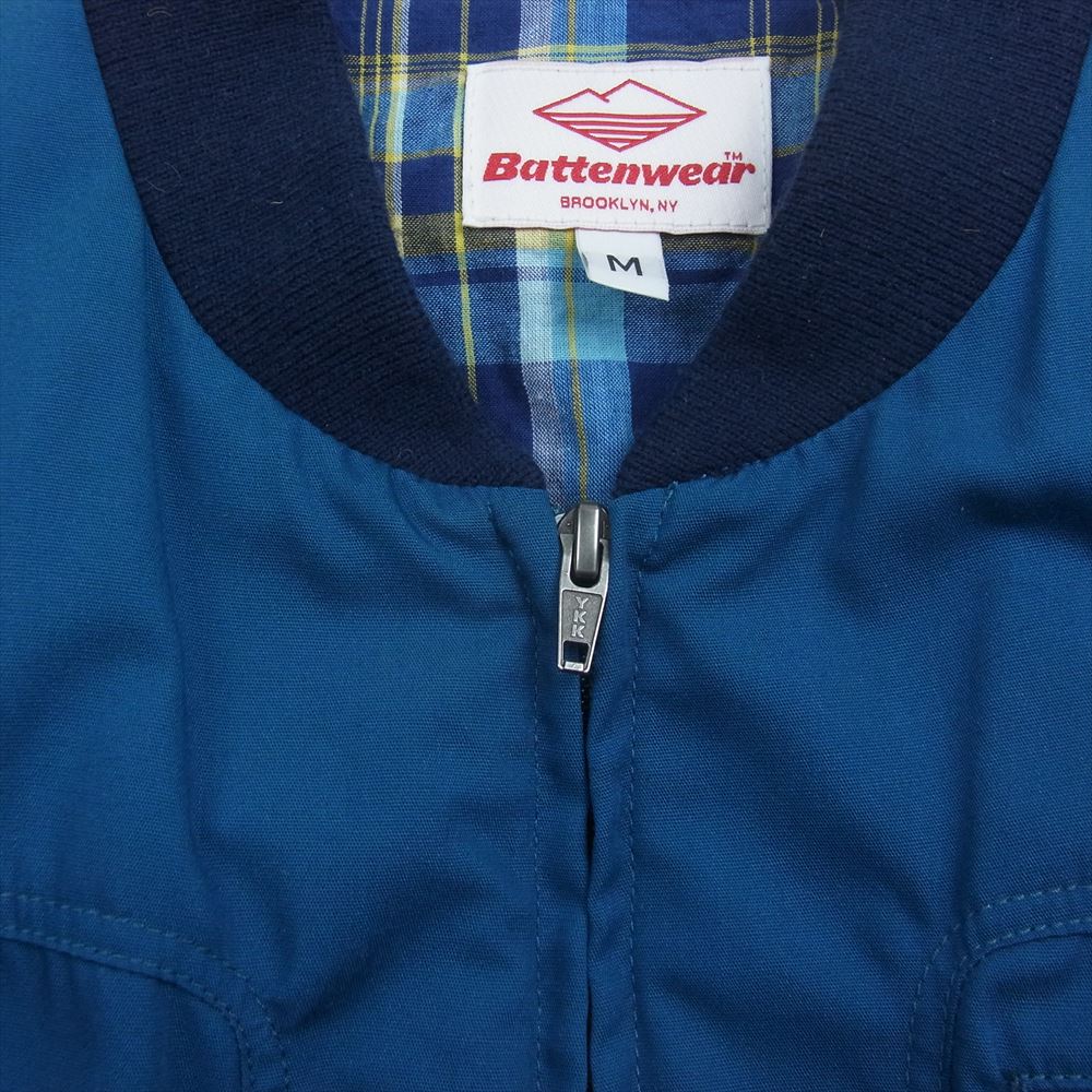 Battenwear バテンウェア USA製 ジップアップ ブルゾン ネイビー系 M【中古】