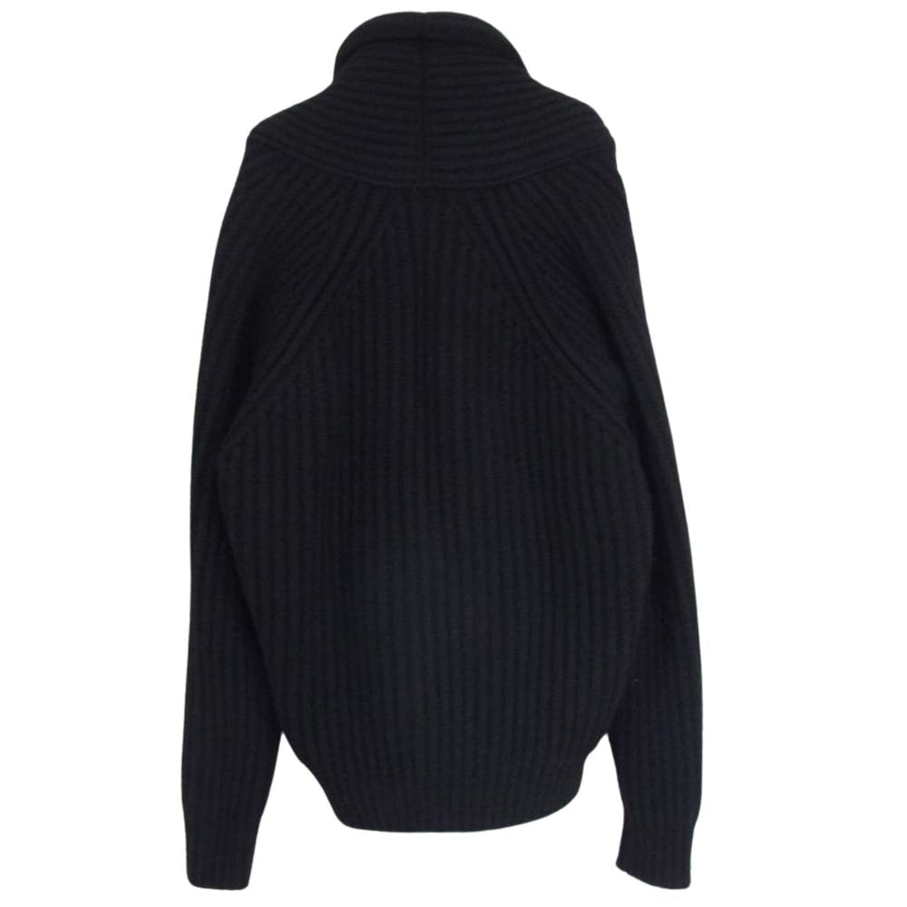 マックジョージ A0305 Saddle Shourder Raglan shawl Cardigan サドル ショルダー ラグラン ショール ウール カシミヤ ショールカラー カーディガン  ブラック系 36【中古】
