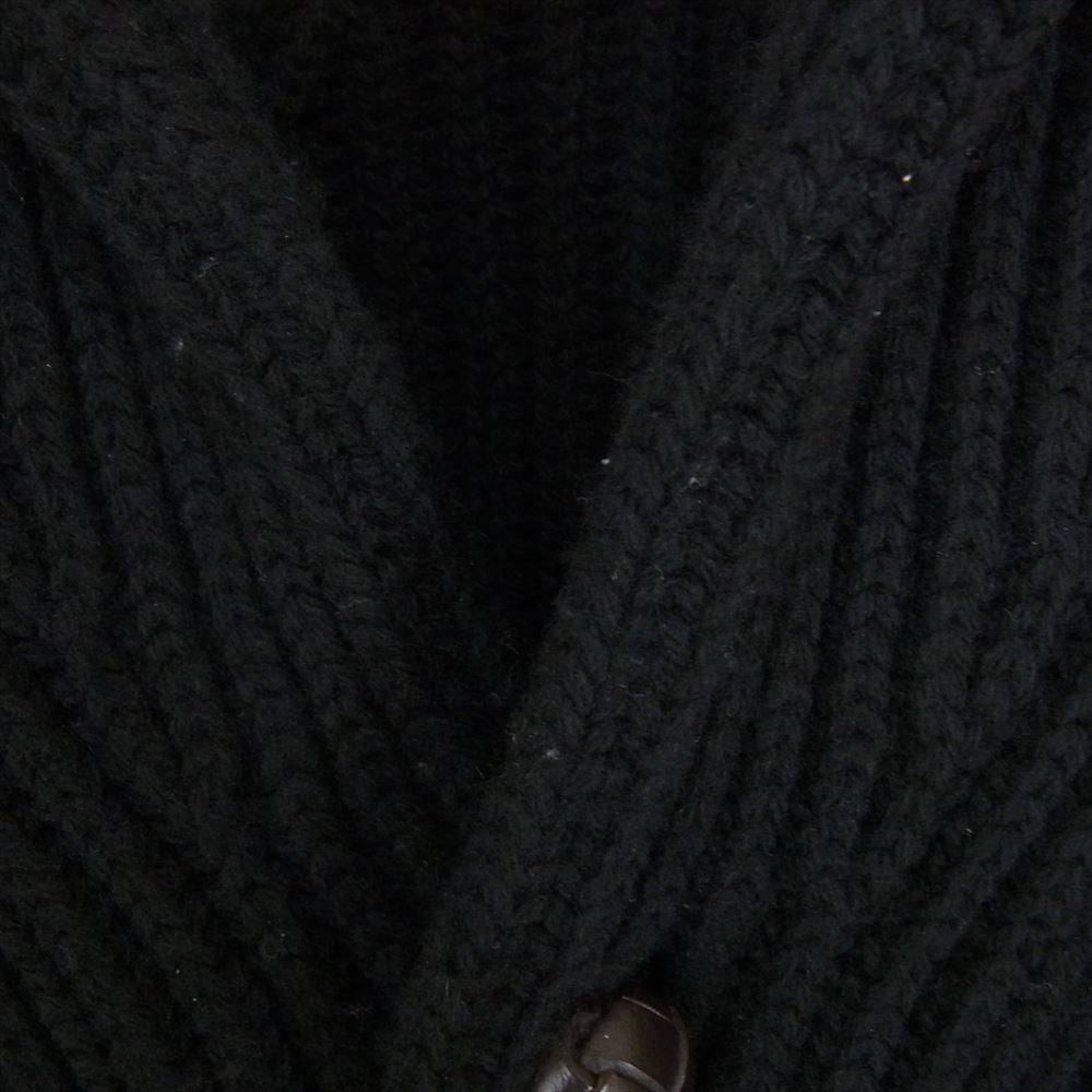 マックジョージ A0305 Saddle Shourder Raglan shawl Cardigan サドル ショルダー ラグラン ショール ウール カシミヤ ショールカラー カーディガン  ブラック系 36【中古】
