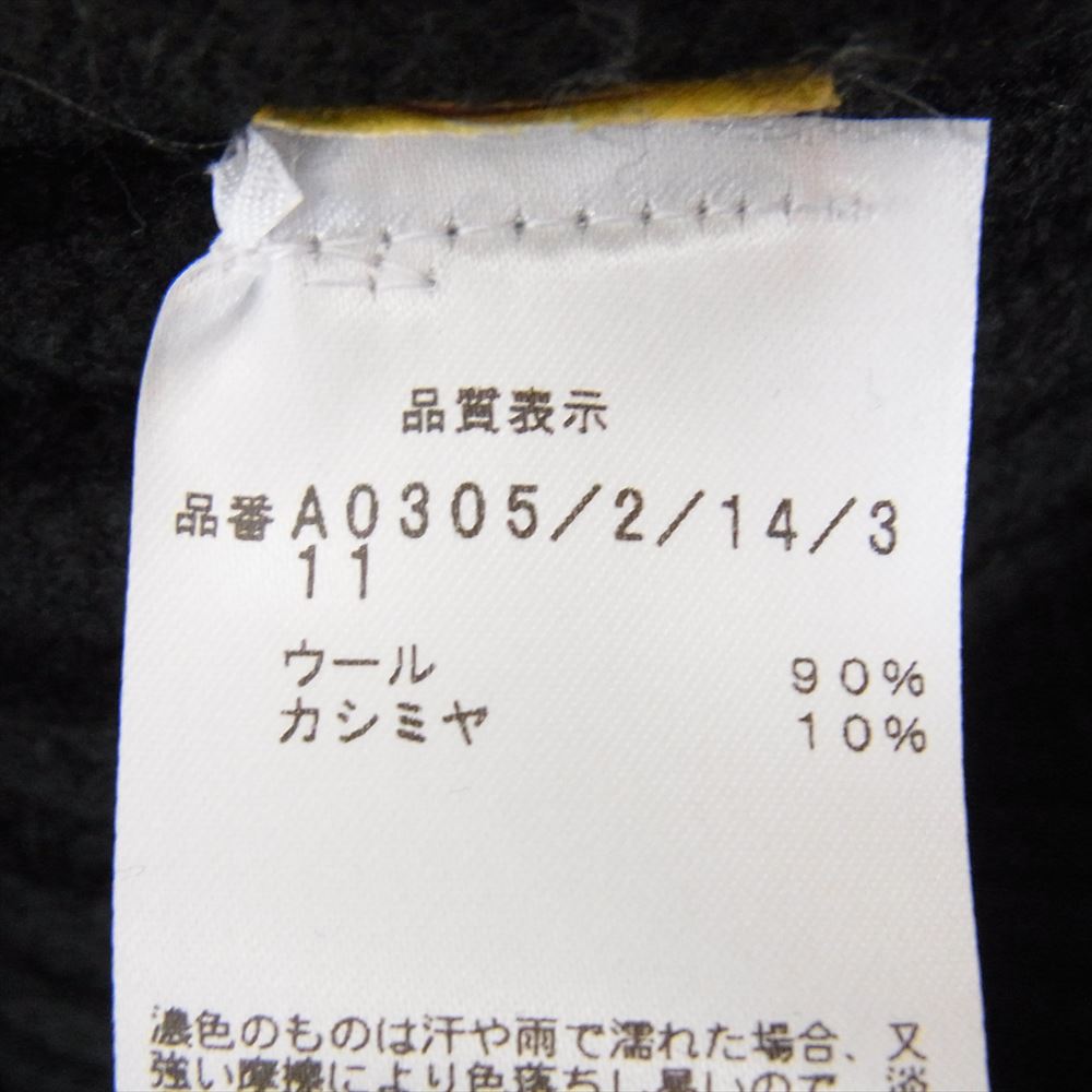 マックジョージ A0305 Saddle Shourder Raglan shawl Cardigan サドル ショルダー ラグラン ショール ウール カシミヤ ショールカラー カーディガン  ブラック系 36【中古】
