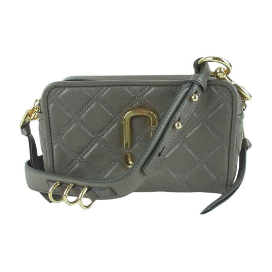 MARC JACOBS マークジェイコブス スナップショット キルティング ショルダー バッグ グレー系【中古】