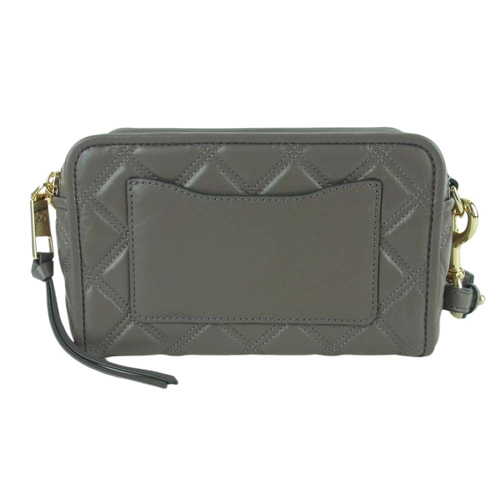 MARC JACOBS マークジェイコブス スナップショット キルティング ショルダー バッグ グレー系【中古】
