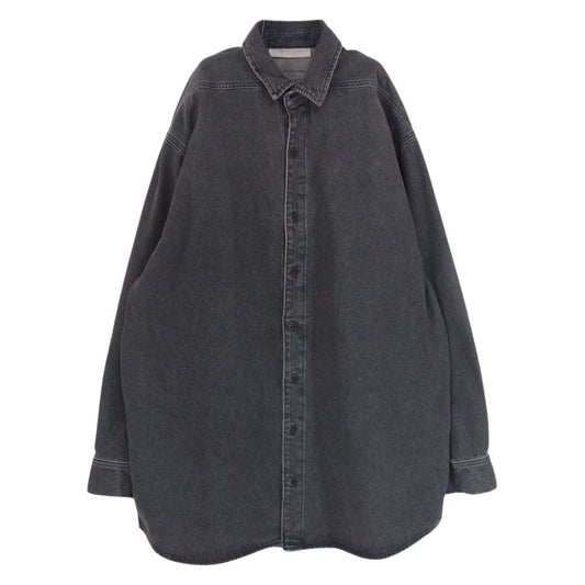 FEAR OF GOD フィアオブゴッド ESSENTIALS エッセンシャル オーバー デニム シャツ ブラック系 S【中古】