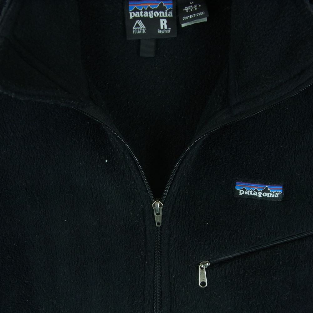 patagonia パタゴニア 00AW 25195 00年製 MADE IN USA R2 レギュレーター シンプル プルオーバー フリース ジャケット ブラック系 M【中古】
